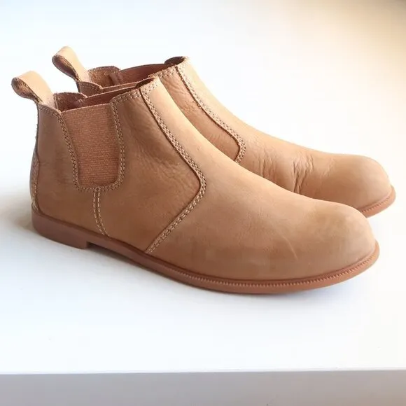 Kodiak Tan Nubuck Leather Low-Rider Original Pull-on Chelsea Ankle Boots Booties