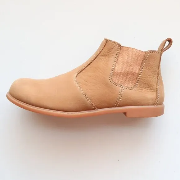 Kodiak Tan Nubuck Leather Low-Rider Original Pull-on Chelsea Ankle Boots Booties