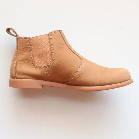 Kodiak Tan Nubuck Leather Low-Rider Original Pull-on Chelsea Ankle Boots Booties