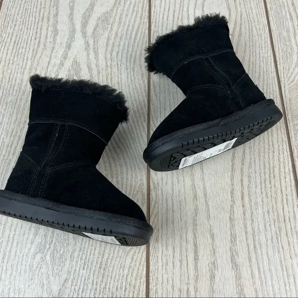 Koolaburra by UGG Aribel Short Zipper Boots 6 Black Suede $65