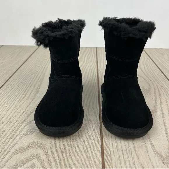 Koolaburra by UGG Aribel Short Zipper Boots 6 Black Suede $65
