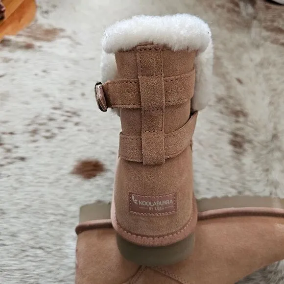 Koolaburra by UGG Delene Mini Women's Shearling Boots in Cork Size 10 NEW