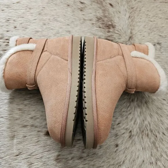 Koolaburra by UGG Delene Mini Women's Shearling Boots in Cork Size 10 NEW
