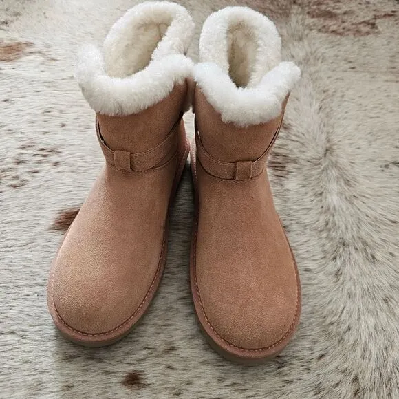 Koolaburra by UGG Delene Mini Women's Shearling Boots in Cork Size 10 NEW