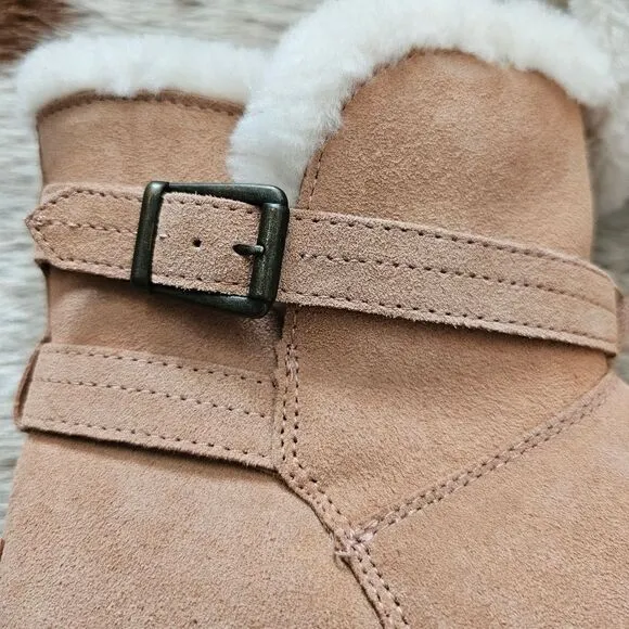 Koolaburra by UGG Delene Mini Women's Shearling Boots in Cork Size 10 NEW