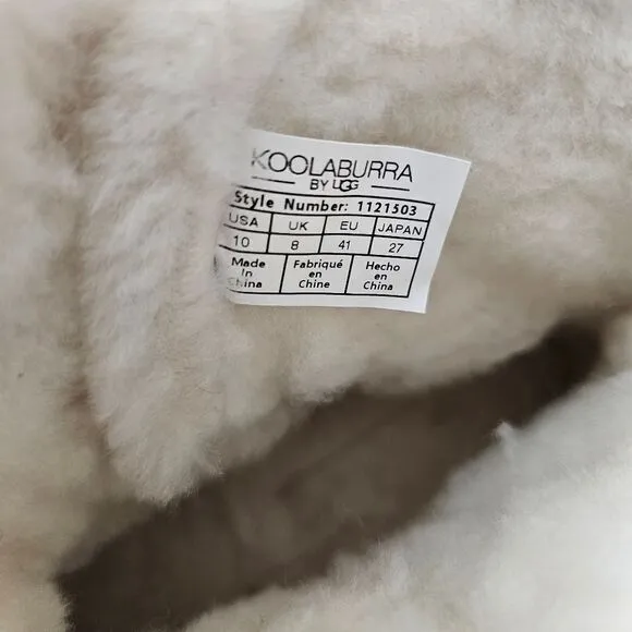 Koolaburra by UGG Delene Mini Women's Shearling Boots in Cork Size 10 NEW