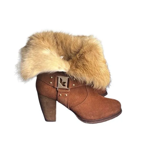 Koolaburra by Ugg Karlee Suede Fur Booties