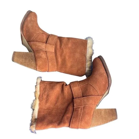 Koolaburra by Ugg Karlee Suede Fur Booties