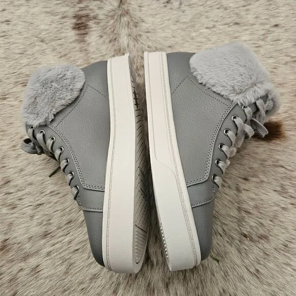 KOOLABURRA by UGG Sundell Fuzz Chukka High Sneaker Boots in Gray NEW