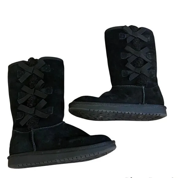 Koolaburra by Ugg Kids Victoria Tall Boot Black Size 2