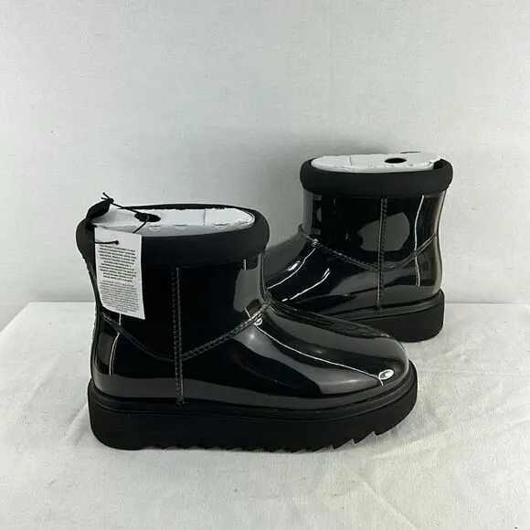 Koolburra by UGG Koola Clear Mini Boots- Clear/Black- Size 5- NIB