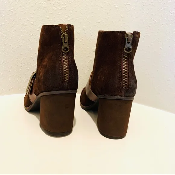 Korks Denoon Bukle Brown Suede Women’s Ankle Boots Size 6 NWT