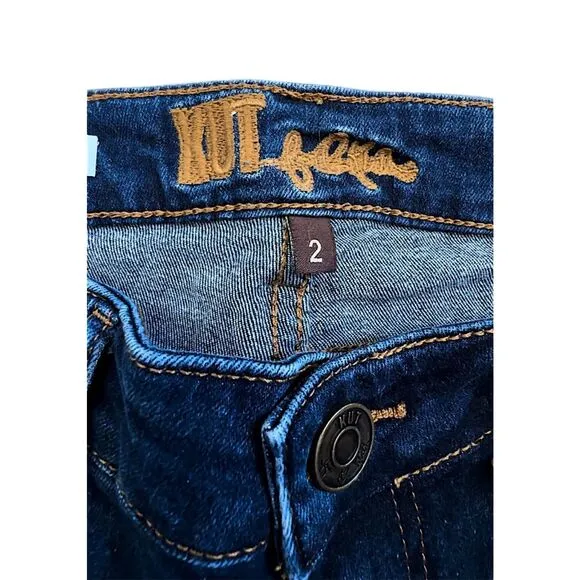 KUT From the Kloth Katy Mid Rise Relaxed Fit Boyfriend Skinny Jeans - Size 2  **