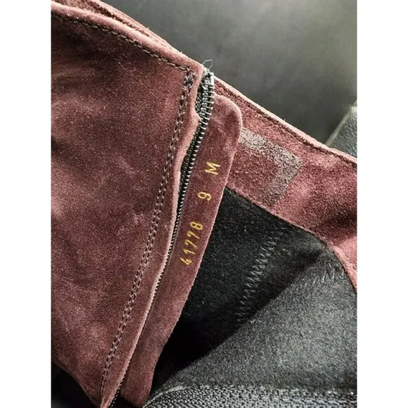 LA CANADIENNE Women's 9M JoJo Ankle Boots Suede Bordo Maroon Burgundy $525