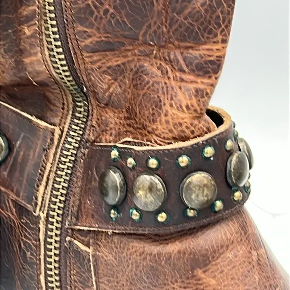 LANE riding boots Westminster tall equestrian  studed harness classic English