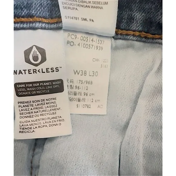 Levi’s 514 MEN'S MEDIUM WASH STRAIGHT FIT JEANS (005141537)- Size 38x30  ***Item