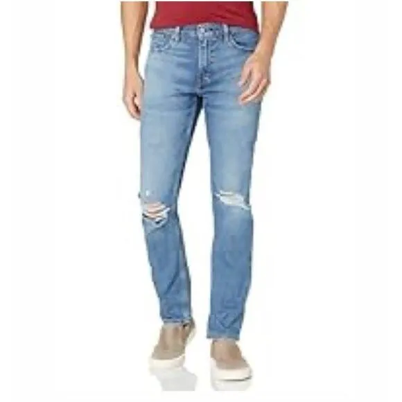 Levi's Men's 511 Slim Fit Jeans, Dolf Nugget Destructed-Medium Indigo (04511-490