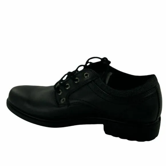Levi’s Mens Black Round Toe Faux Leather Lace Up Dress Casual Shoes Size 8.5