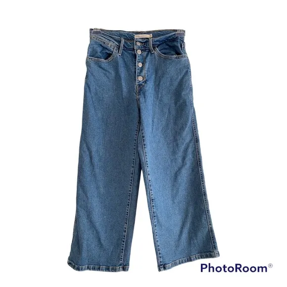 Levis Mile Wide Leg Women's Cropped Jeans, Size 27