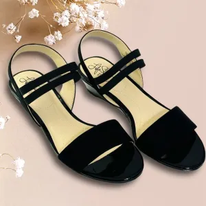 LifeStride Wedge Gorgeous Black Sandals Sz 7.5 NWT