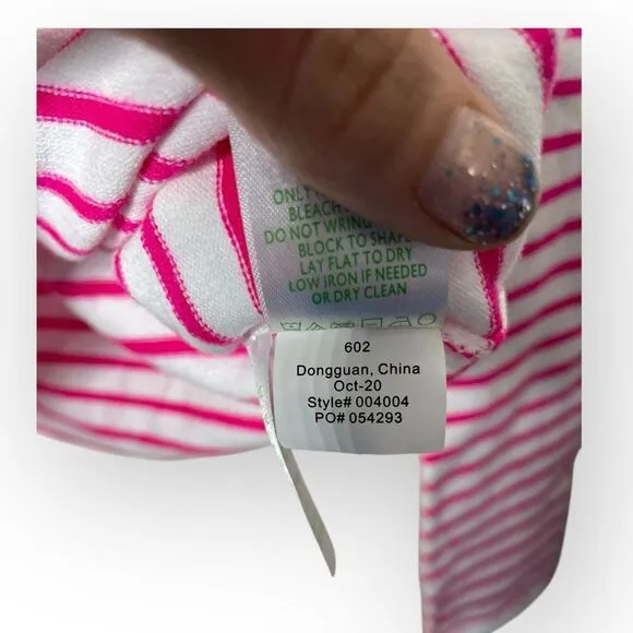 Lilly Pulitzer Ruth Sweater Beach Stripe Pink Tango Size Small