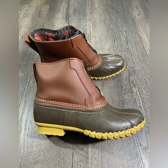 L.L. BEAN Boots 7&quot; Fleece-Lined Insulated Front-Zip Women's 10 M