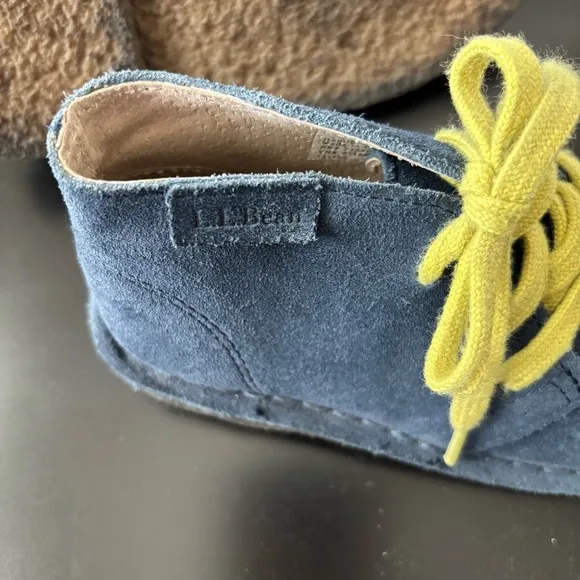 LL Bean Kids Chukka Boots Blue Suede Size 10