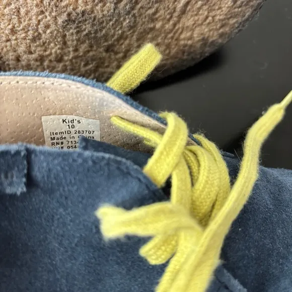 LL Bean Kids Chukka Boots Blue Suede Size 10