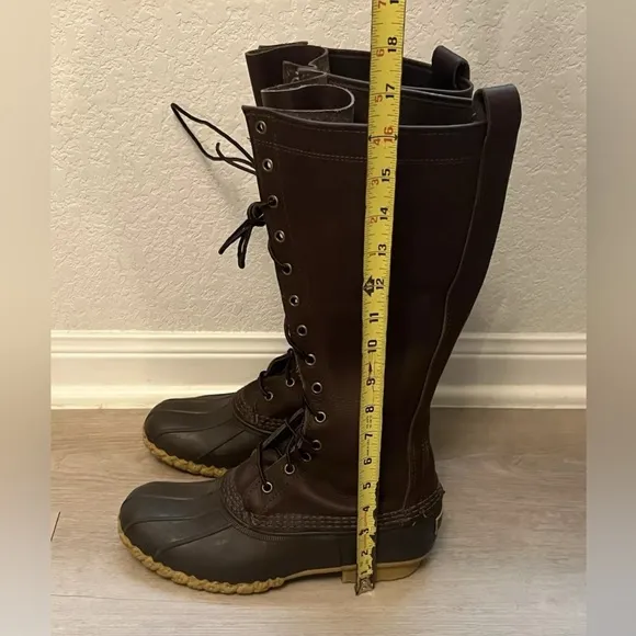 L.L. Bean Maine Hunting Shoe Waterproof Leather 16&quot; Winter Boots Women’s Size 7M