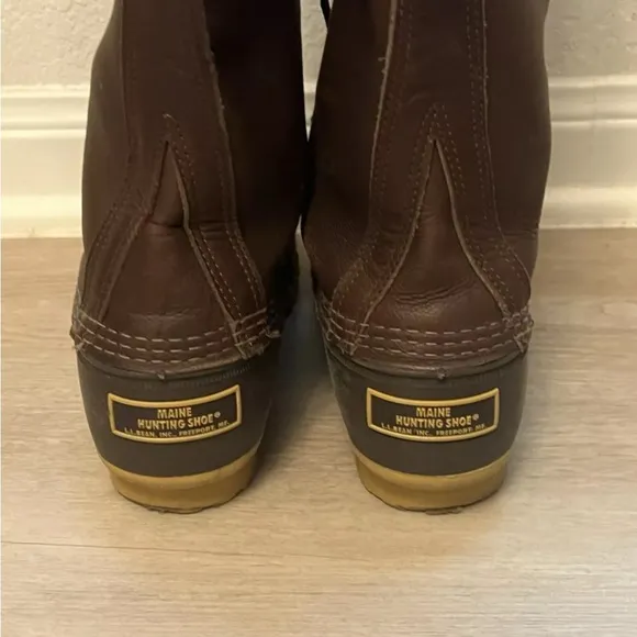 L.L. Bean Maine Hunting Shoe Waterproof Leather 16&quot; Winter Boots Women’s Size 7M