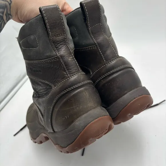 L.L. Bean Men’s 10 Brown Leather Storm Chaser Waterproof Lace Up Boots