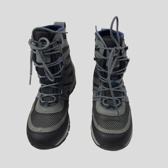 LL Bean Men’s Waterproof Wildcat Boots size 9 medium, grey/blue/black