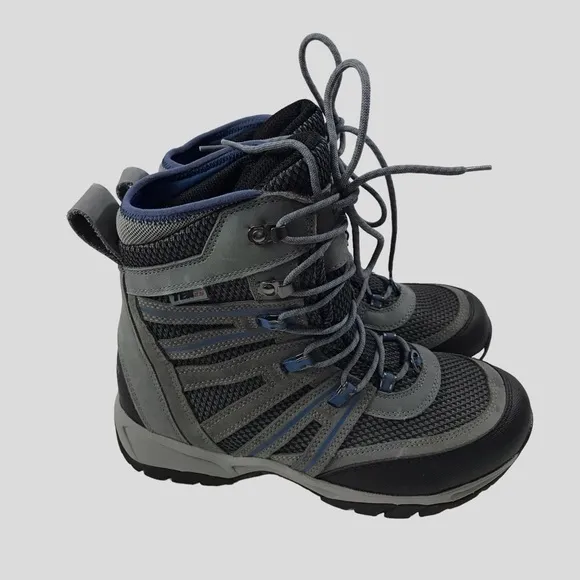 LL Bean Men’s Waterproof Wildcat Boots size 9 medium, grey/blue/black