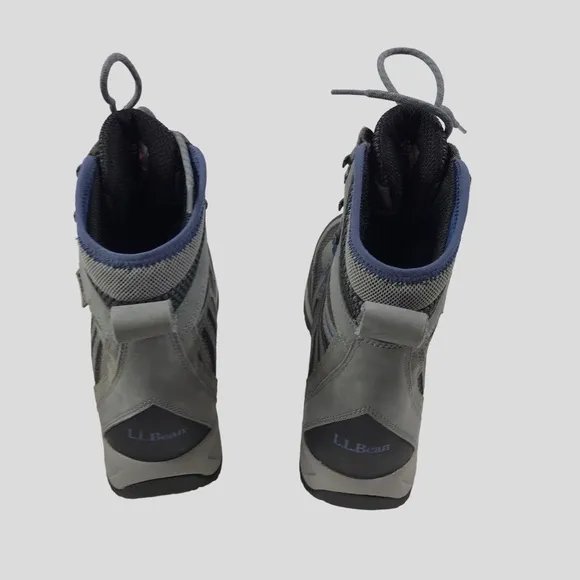 LL Bean Men’s Waterproof Wildcat Boots size 9 medium, grey/blue/black