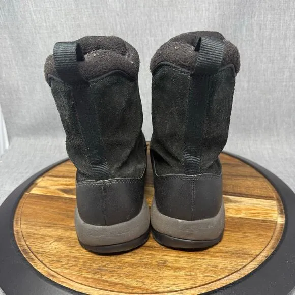 LL Bean Primaloft Men’s 9 Black Suede 200 Gram Insulated Boots Winter Warm Snow