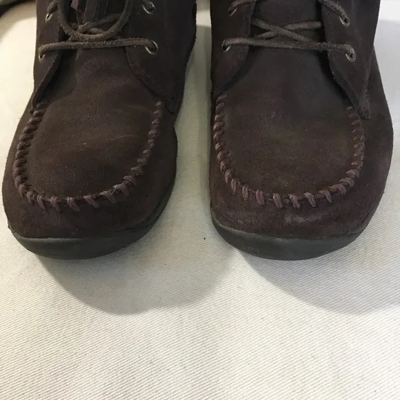 L.L Bean Suede Fringe Moccasin Boot