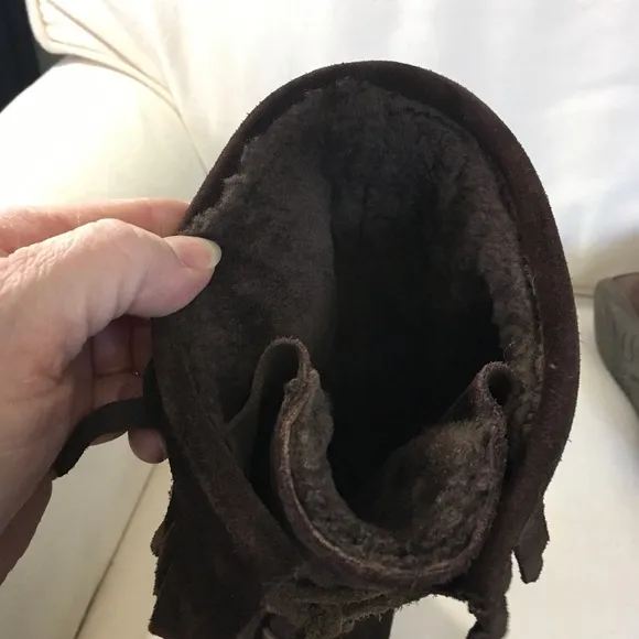 L.L Bean Suede Fringe Moccasin Boot