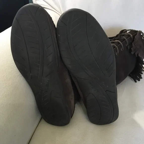 L.L Bean Suede Fringe Moccasin Boot