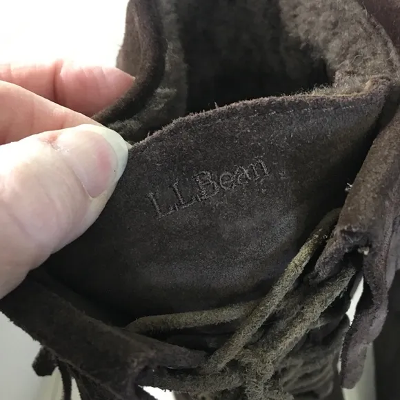 L.L Bean Suede Fringe Moccasin Boot