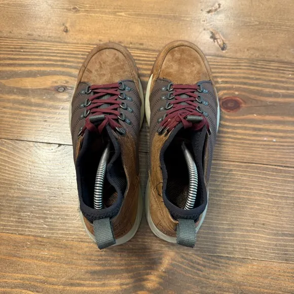 LL Bean Vista Mid Hikers Brown Suede Leather Shoes Boots Womens Size 9.5 Medium