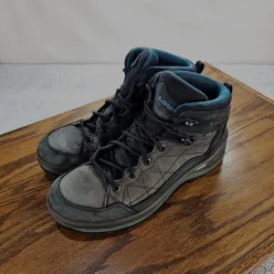 Lowa Bormio GTX QC Ladies 10 Goretex Waterproof Hiking Boots 820 Gram Gray Teal