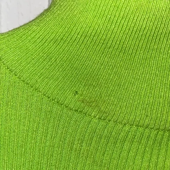 LPA x REVOLVE Lime Green Open Back Mock Neck Pullover Sweater Small