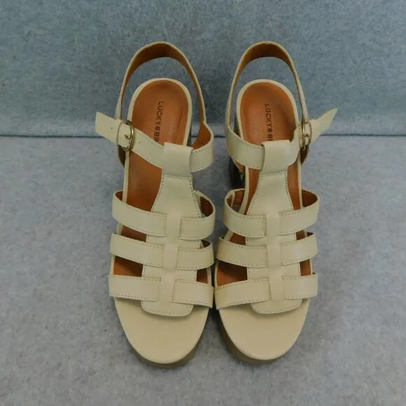 Lucky Brand Women's Imana Strappy Slingback Platform Dress Sandals - Size 8.5