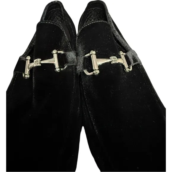 Madden Black Velvet Driving Loafers Horse Bit OrthoLite Cushion Shoes Men’s 8