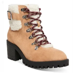 Madden Girl Tan Lug Sole Faux Fur Hiker Boots Size 9.5 Women’s Boots