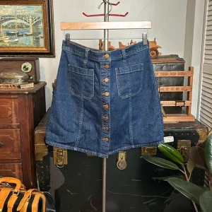 Madewell Button Front Denim Mini Skirt Size 32