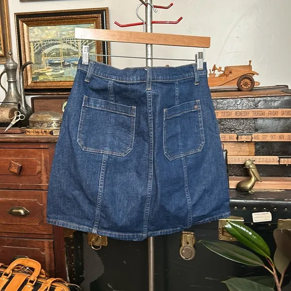 Madewell Button Front Denim Mini Skirt Size 32
