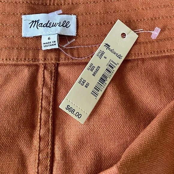 Madewell High-Waist Snap Skirt Size 6 NWT