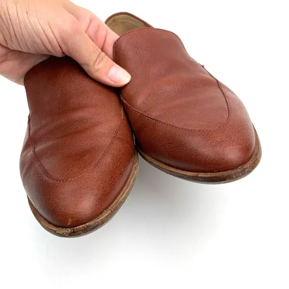 Madewell Loafers Flats Frances Pointed Toe Brown Leather Slip On Shoes Size 8