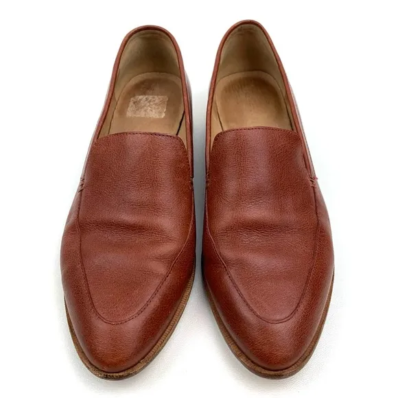 Madewell Loafers Flats Frances Pointed Toe Brown Leather Slip On Shoes Size 8